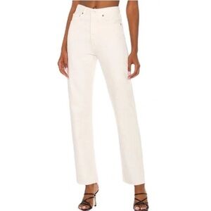 House of Harlow 1960 Womens Cream Jeans Size 28 Straight High Rise